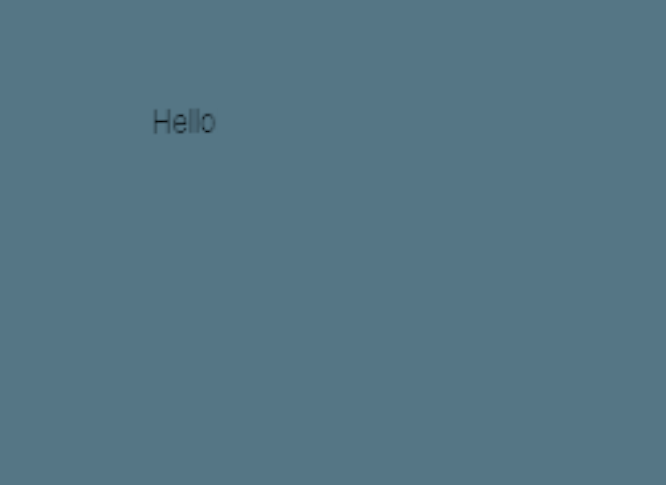 small black "Hello" rendered in the s&box editor